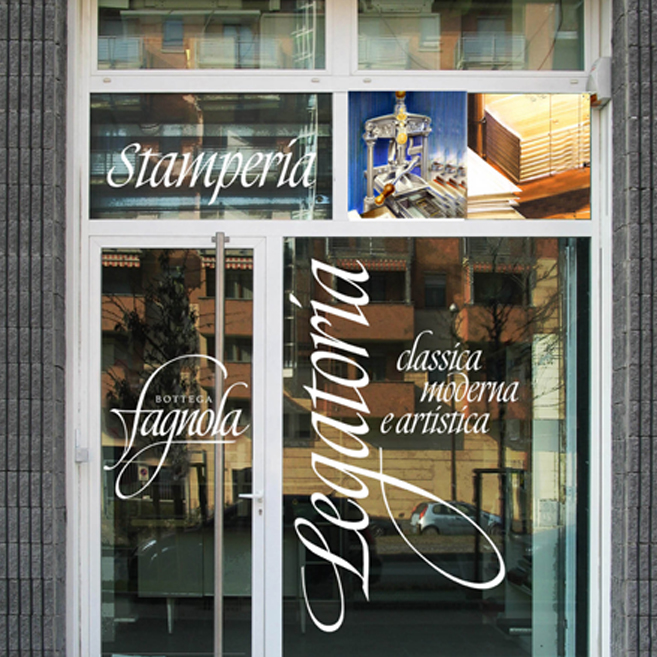 vetrofanie calligrafiche